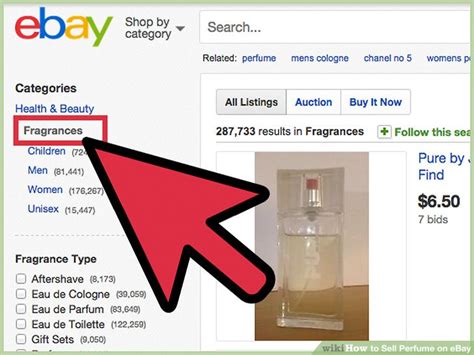 how to sell perfumes on ebay
